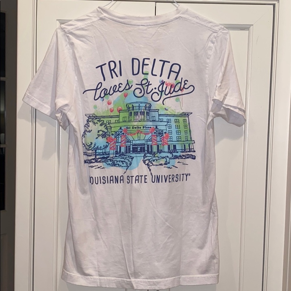 St. Jude Tri Delta Sorority T Shirt LSU Medium - Picture 2 of 4